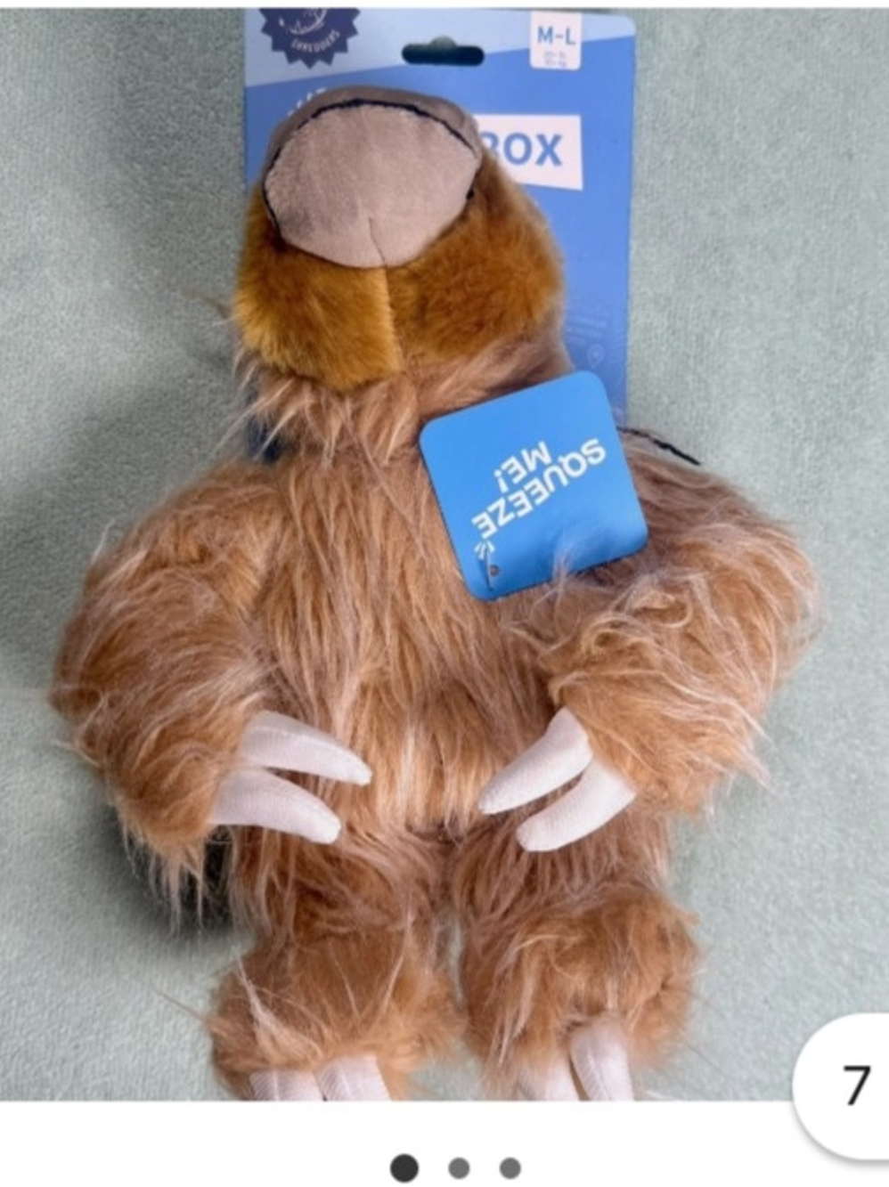 Gordo The Giant Sloth Bark Box Plush Dog Toy.
Great for Medium To Large Dogs.